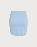 Blue Drawstring Beach Cover-Up