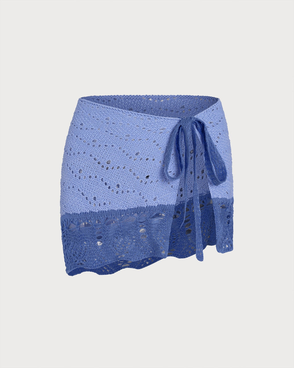 Contrasting Blue Textured Cover-Up