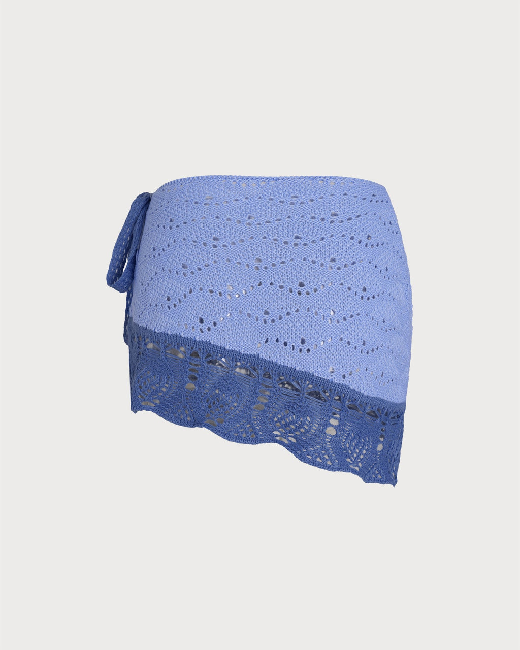 Contrasting Blue Textured Cover-Up