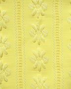 Yellow Jacquard Bandeau Bikini Set with Halter Neck