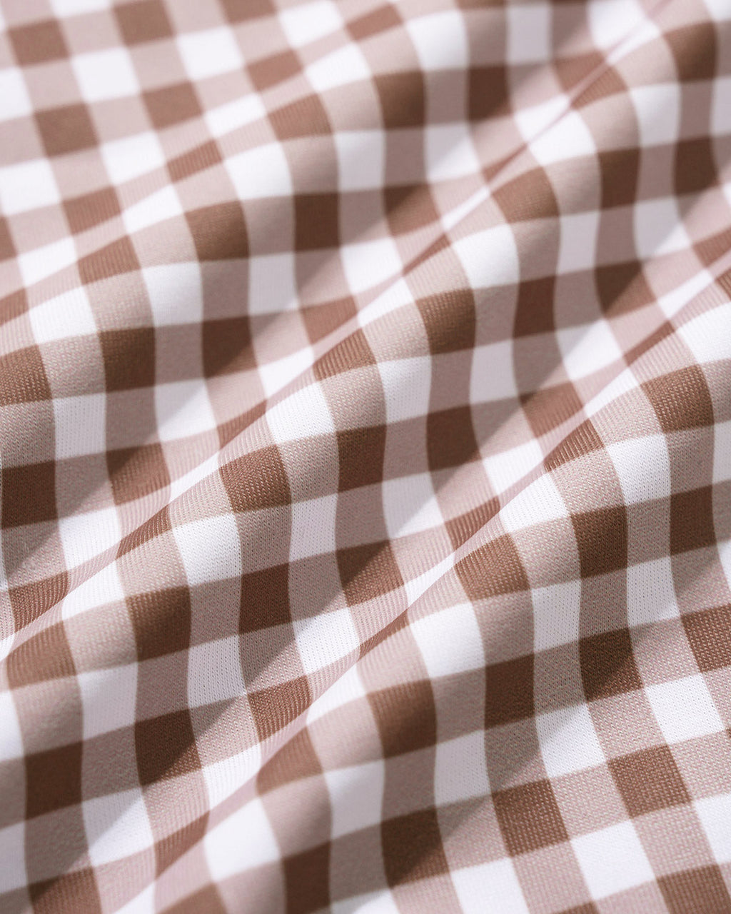 Coffee Plaid Underwire Swimsuit