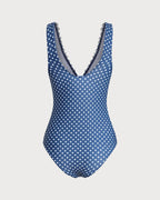 Blue Polka Dot Swimsuit
