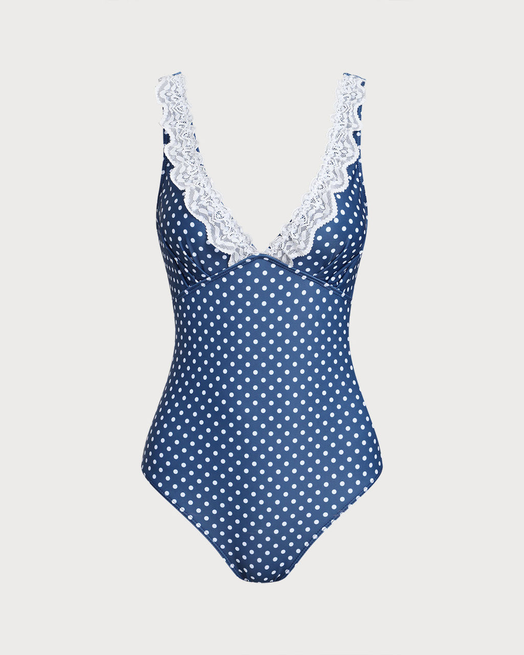 Blue Polka Dot Swimsuit