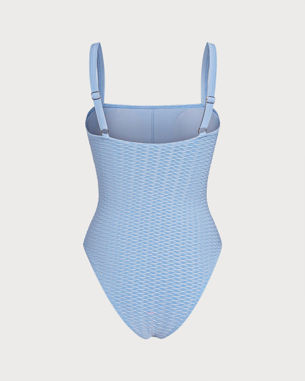 Blue O-Ring Bandeau One-Piece Swimsuit