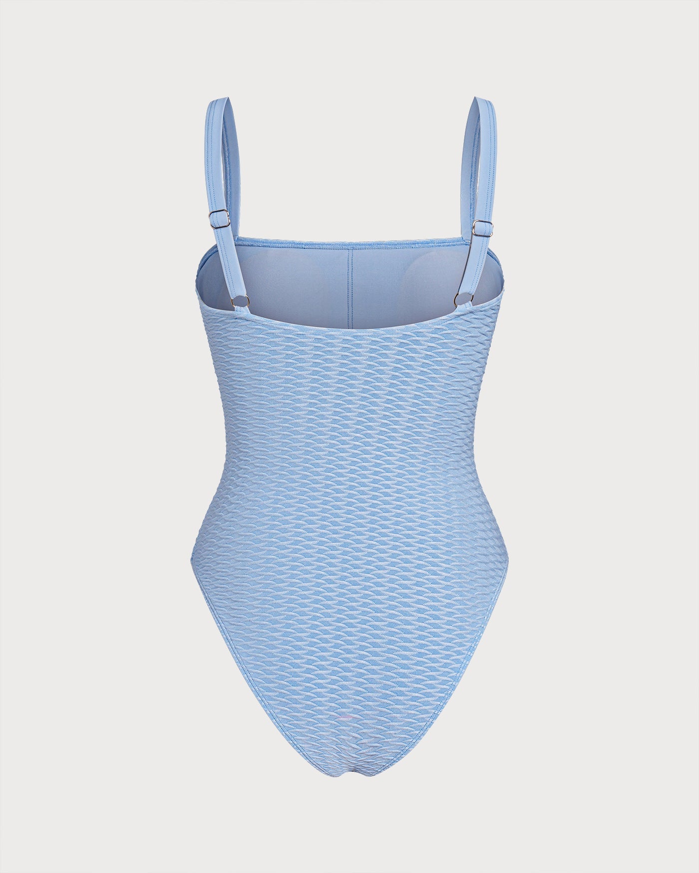 Blue O-Ring Bandeau One-Piece Swimsuit
