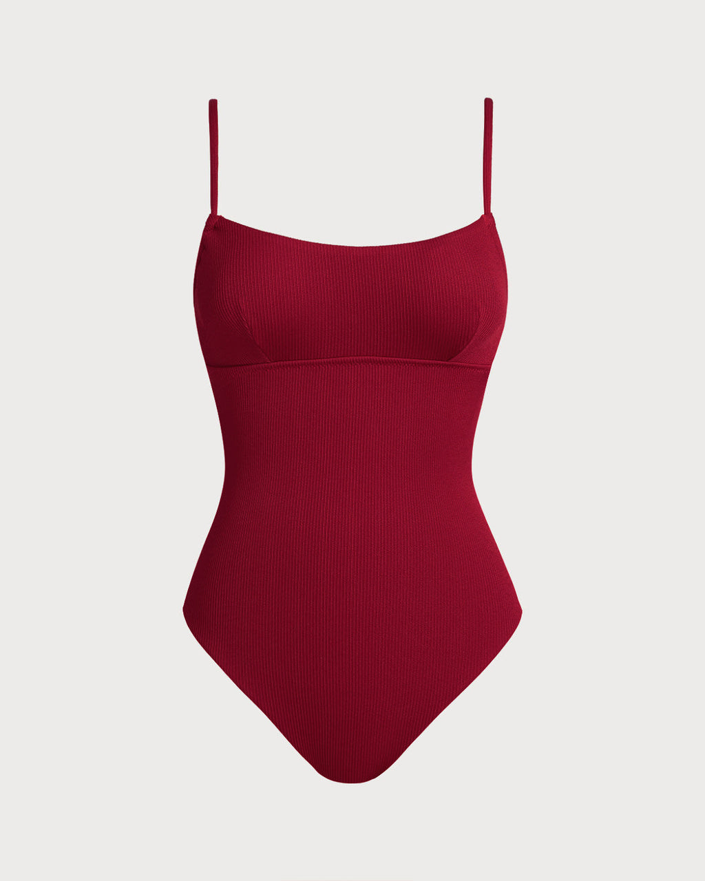 Crimson Cross-Back Bralette One-Piece Swimsuit
