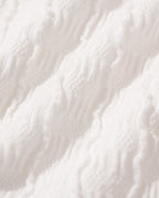 Textured White Cut-Out One-Piece Swimsuit