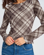 Sheer Plaid T-Shirt