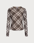 Sheer Plaid T-Shirt