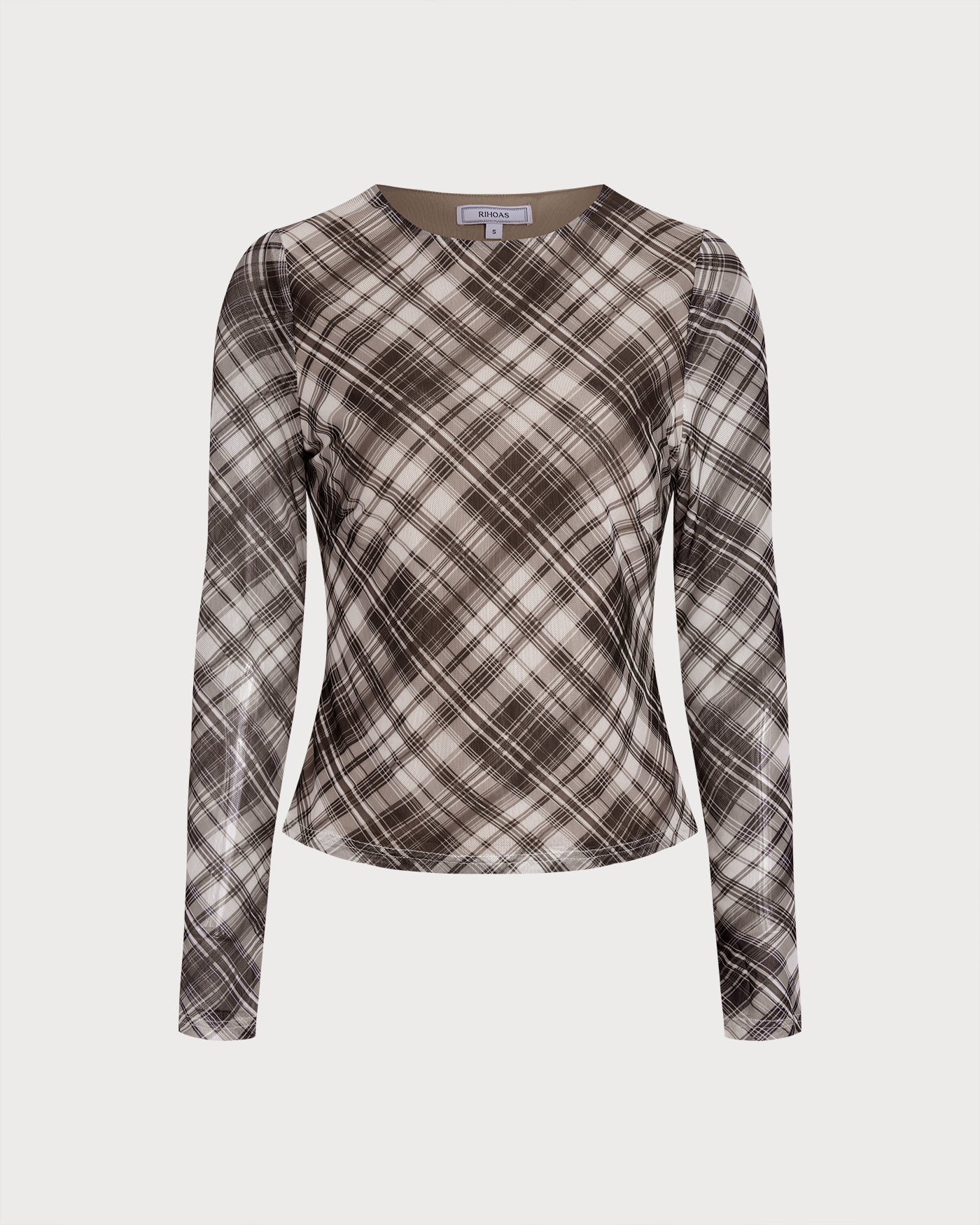 Sheer Plaid T-Shirt