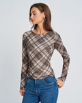 Sheer Plaid T-Shirt