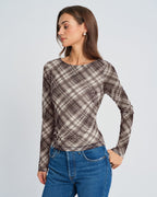 Sheer Plaid T-Shirt