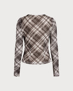 Sheer Plaid T-Shirt
