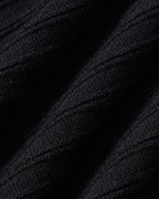 Black V-Neck Tee with Lace Detail