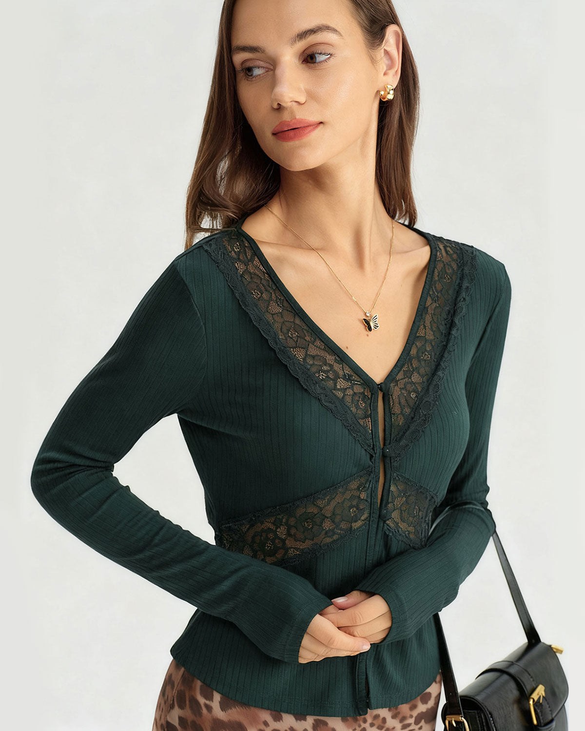 Sheer Green Slim Fit Knit T-Shirt