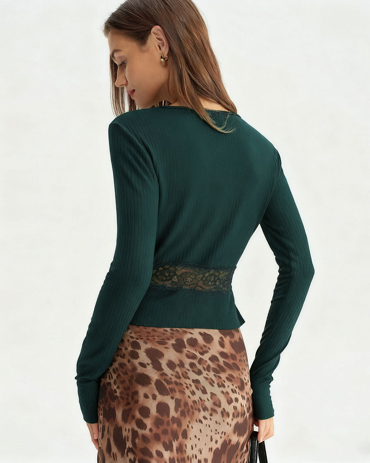 Sheer Green Slim Fit Knit T-Shirt