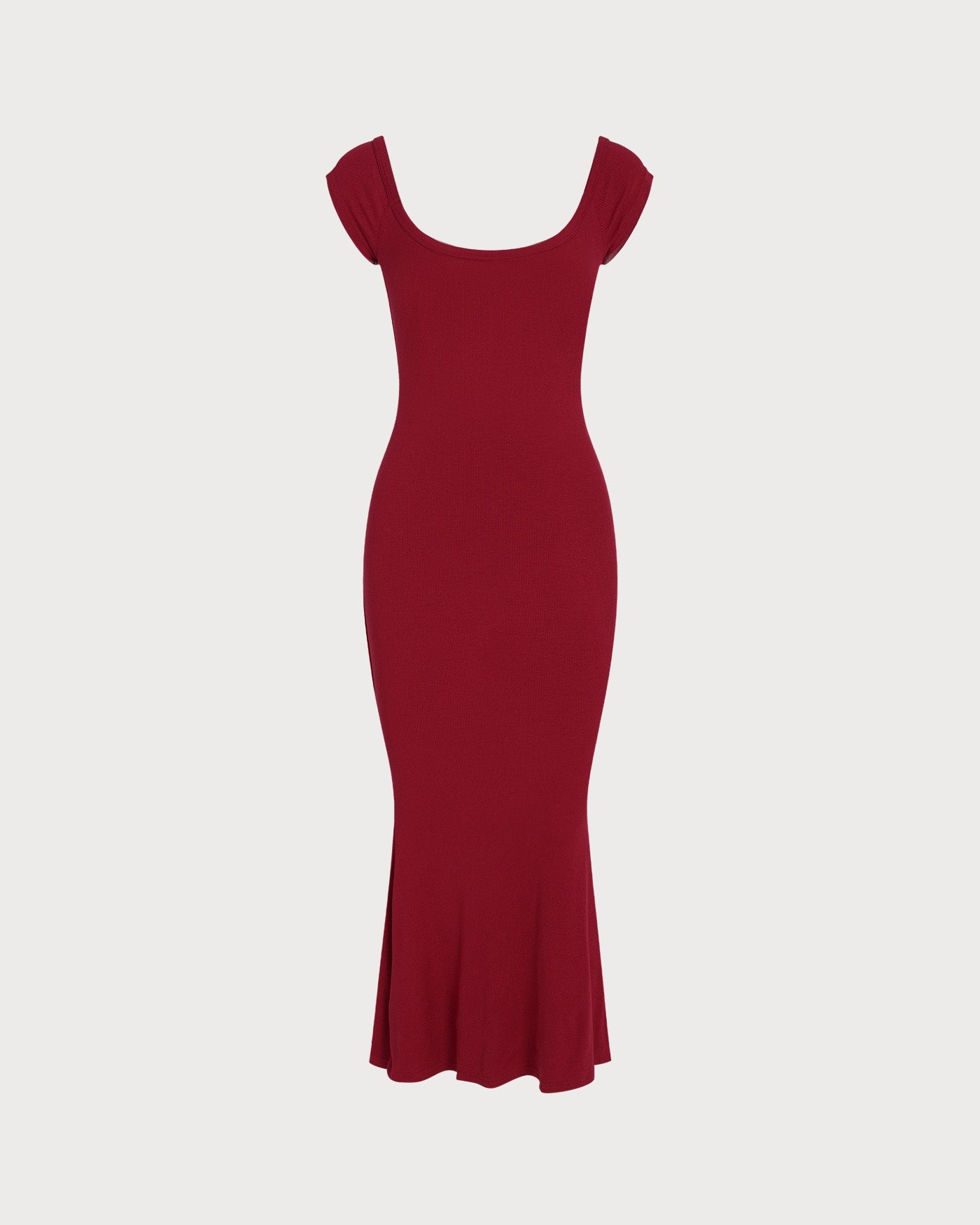 Crimson Drop Shoulder Maxi Tunic Dress