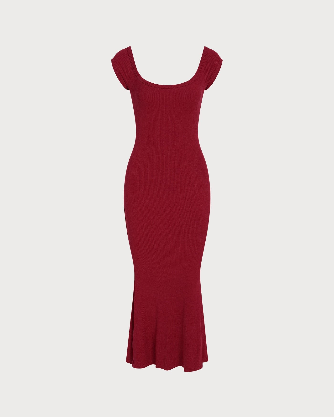 Crimson Drop Shoulder Maxi Tunic Dress