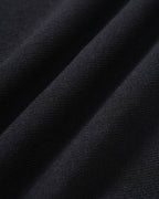 Black Viscose Knit Top with Square Neck