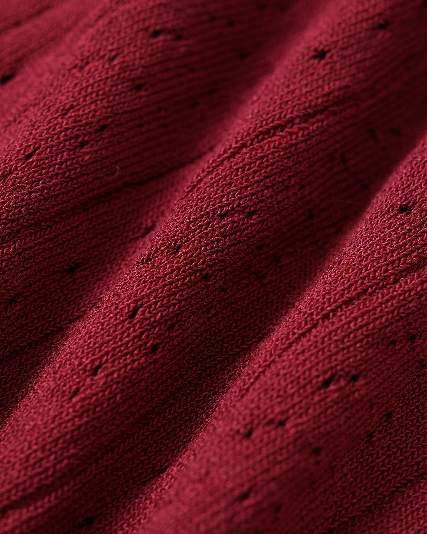 Scalloped Viscose Sweater Dress in Wine Red