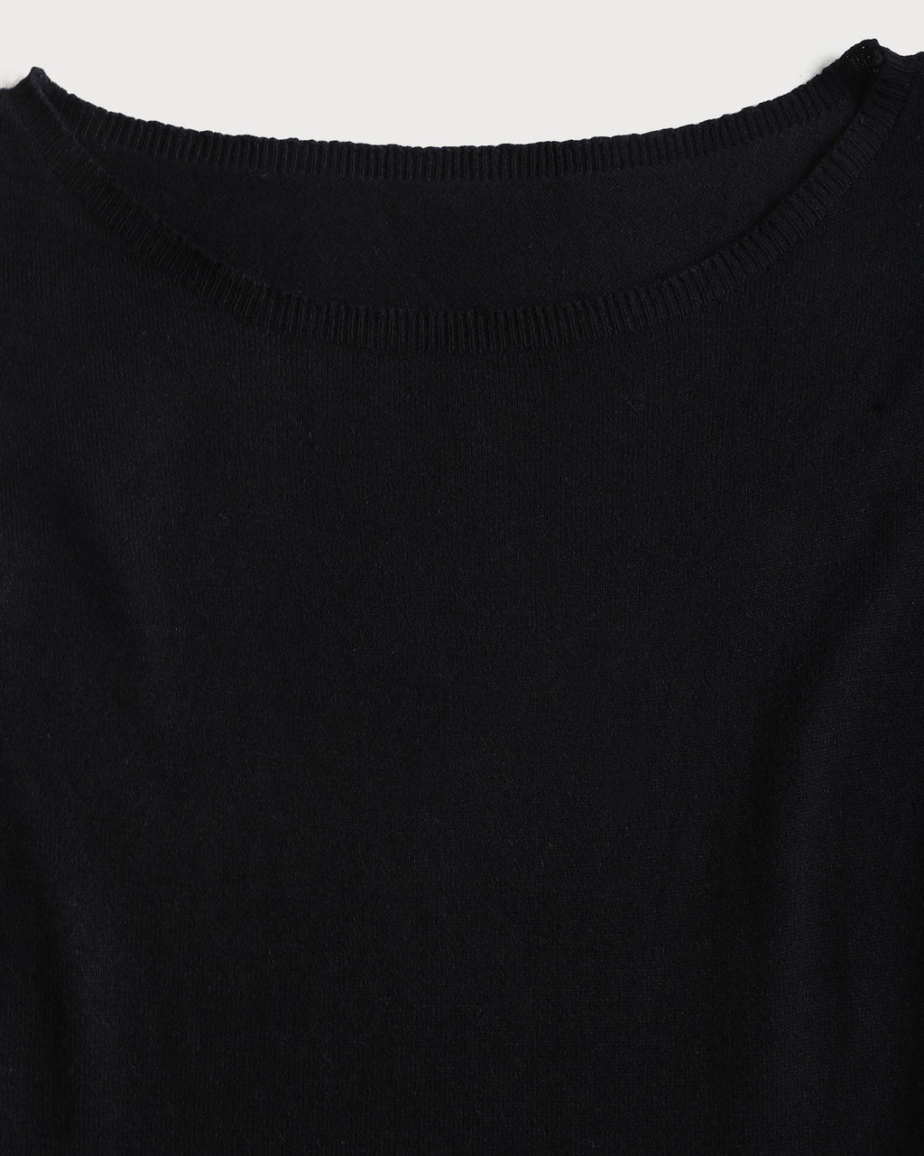 Mini Dress with Ruffled Black Ribbed Sweater Design