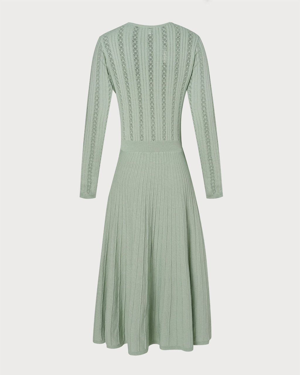 Emerald V-Neck Viscose Sweater Dress