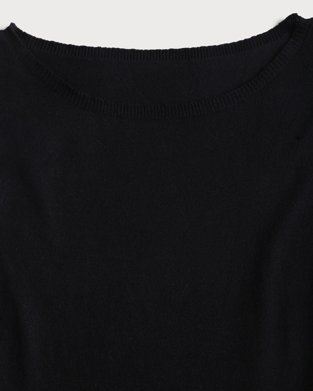 Black Knit Sweater Dress with Contrasting Bell Sleeves