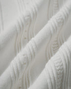 White V-Neck Sweater Dress in Viscose