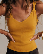Ginger Sleeveless Solid Tank Top