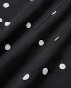 Polka Dot Print Black One-Piece Swimsuit