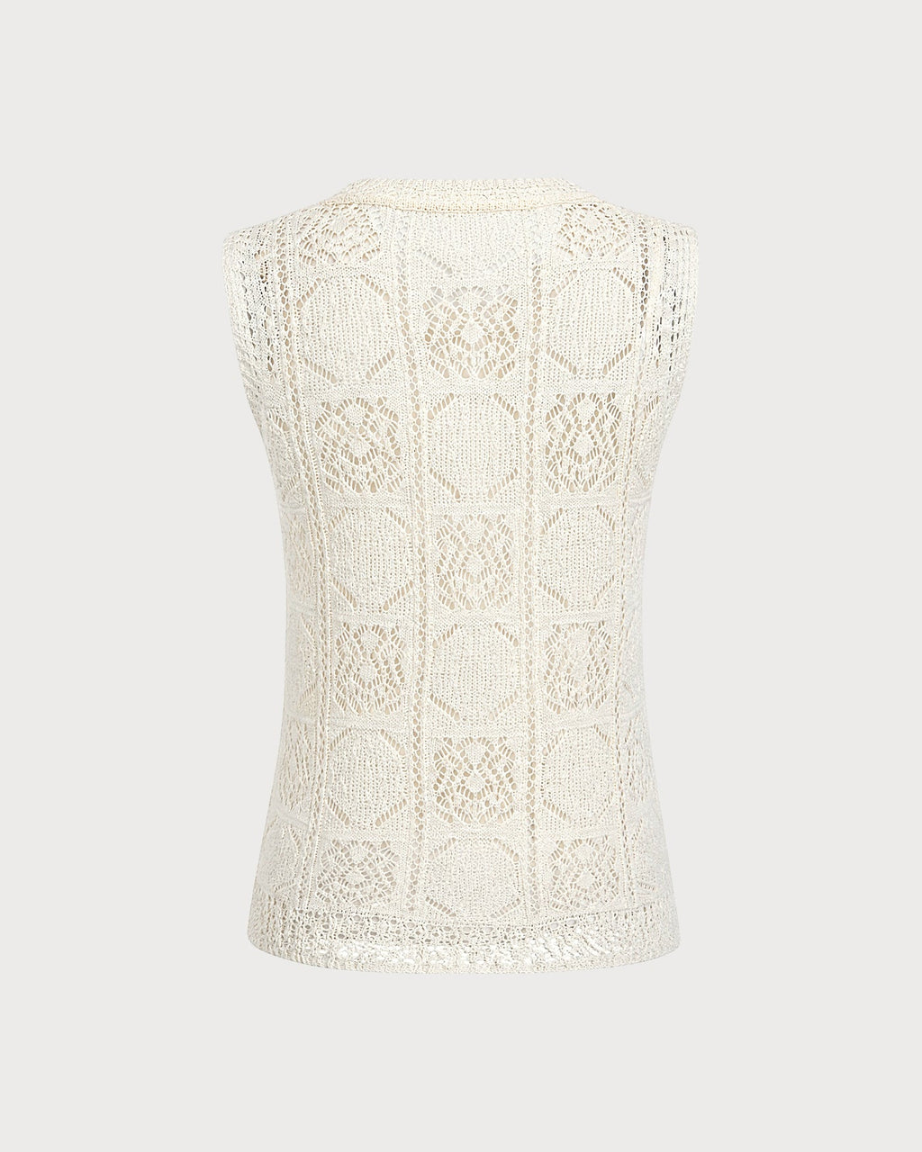 Textured Knit Sweater in Apricot with Round Neck