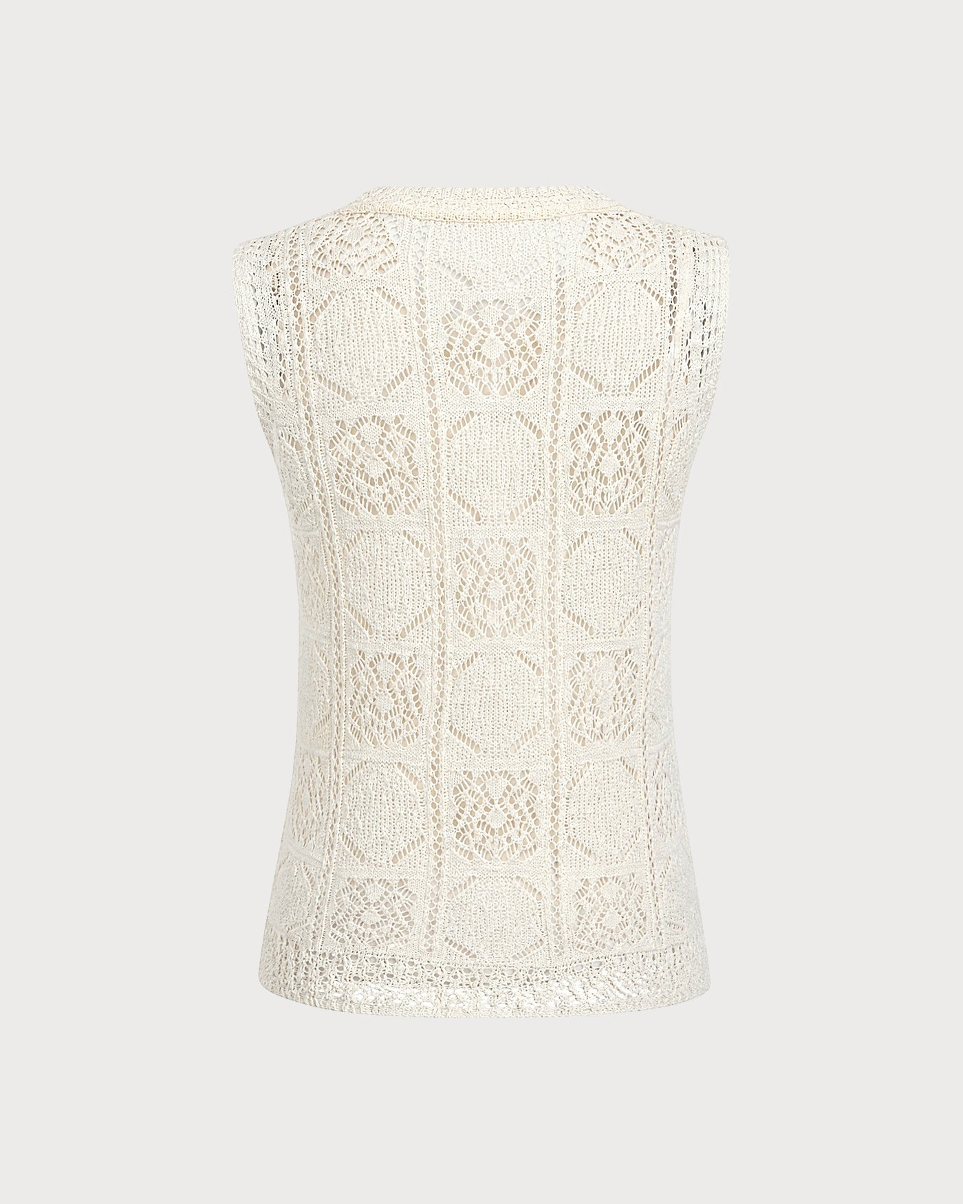Textured Knit Sweater in Apricot with Round Neck