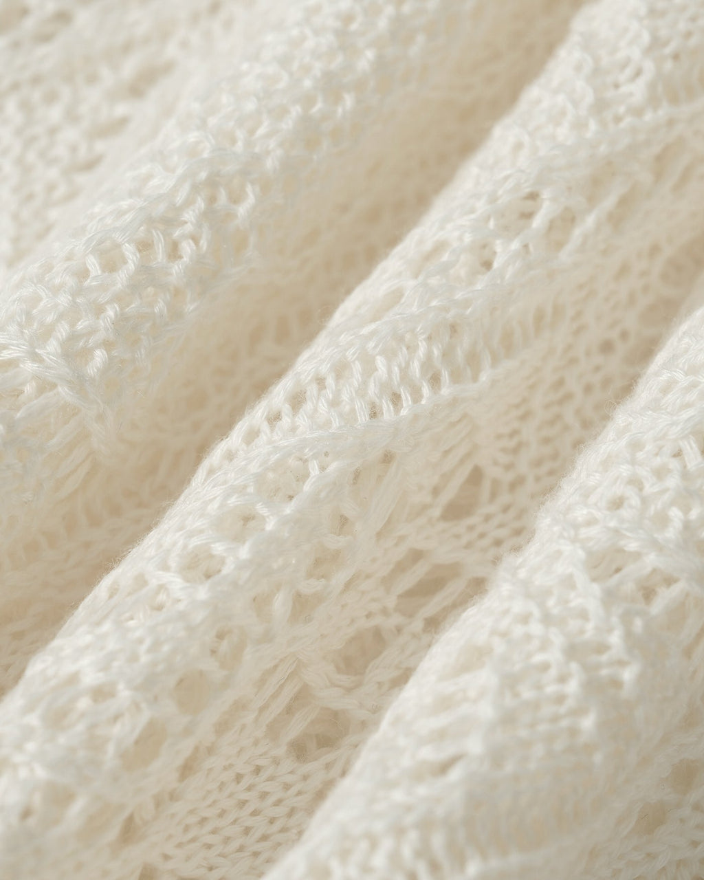 Textured Knit Sweater in Apricot with Round Neck