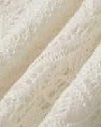 Textured Knit Sweater in Apricot with Round Neck