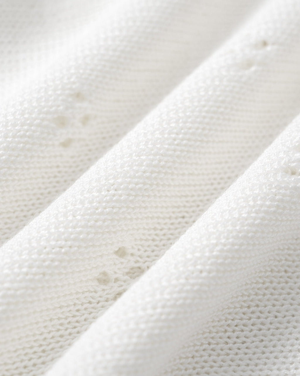 Textured Knit Cardigan in Off White