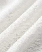 Textured Knit Cardigan in Off White