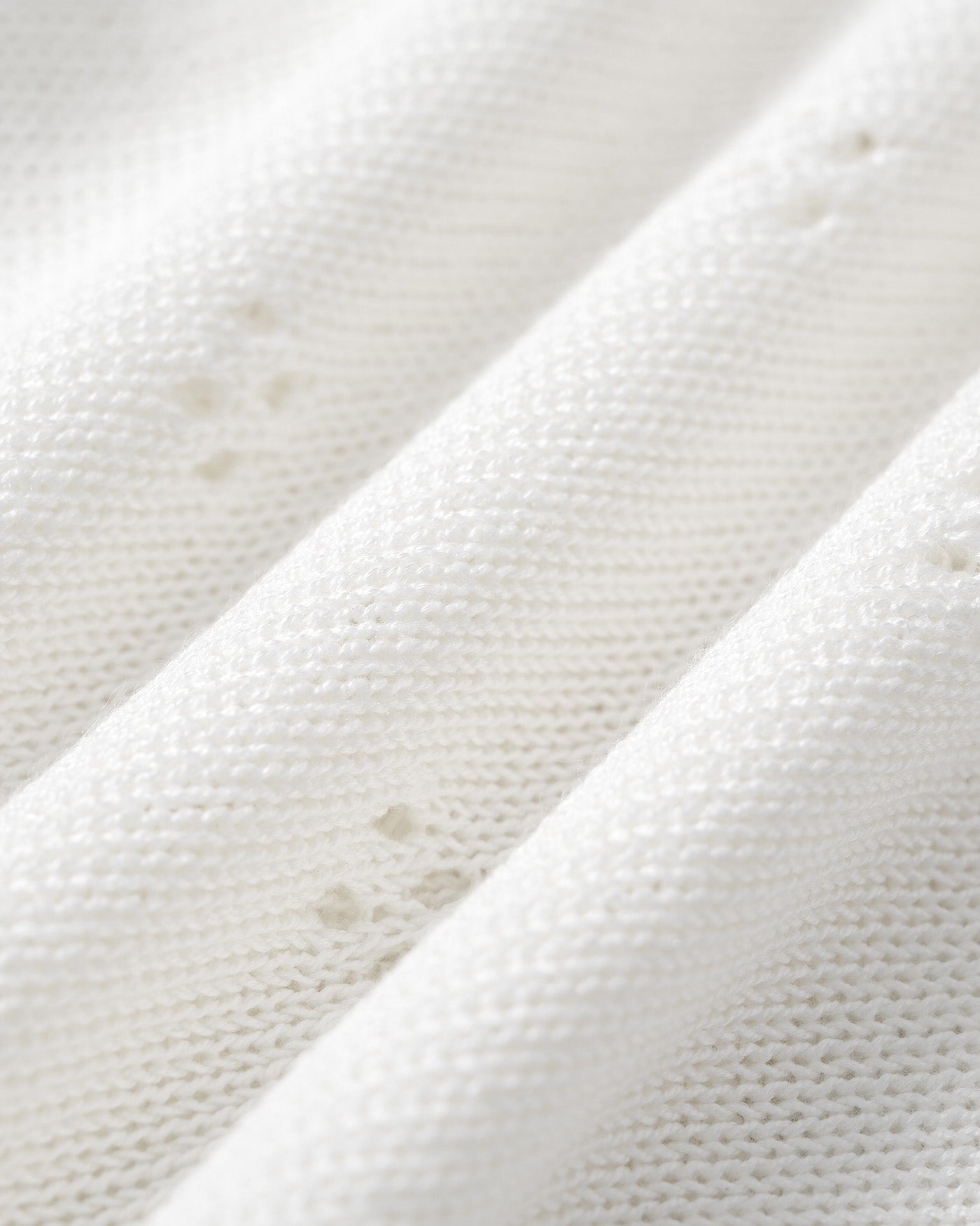 Textured Knit Cardigan in Off White