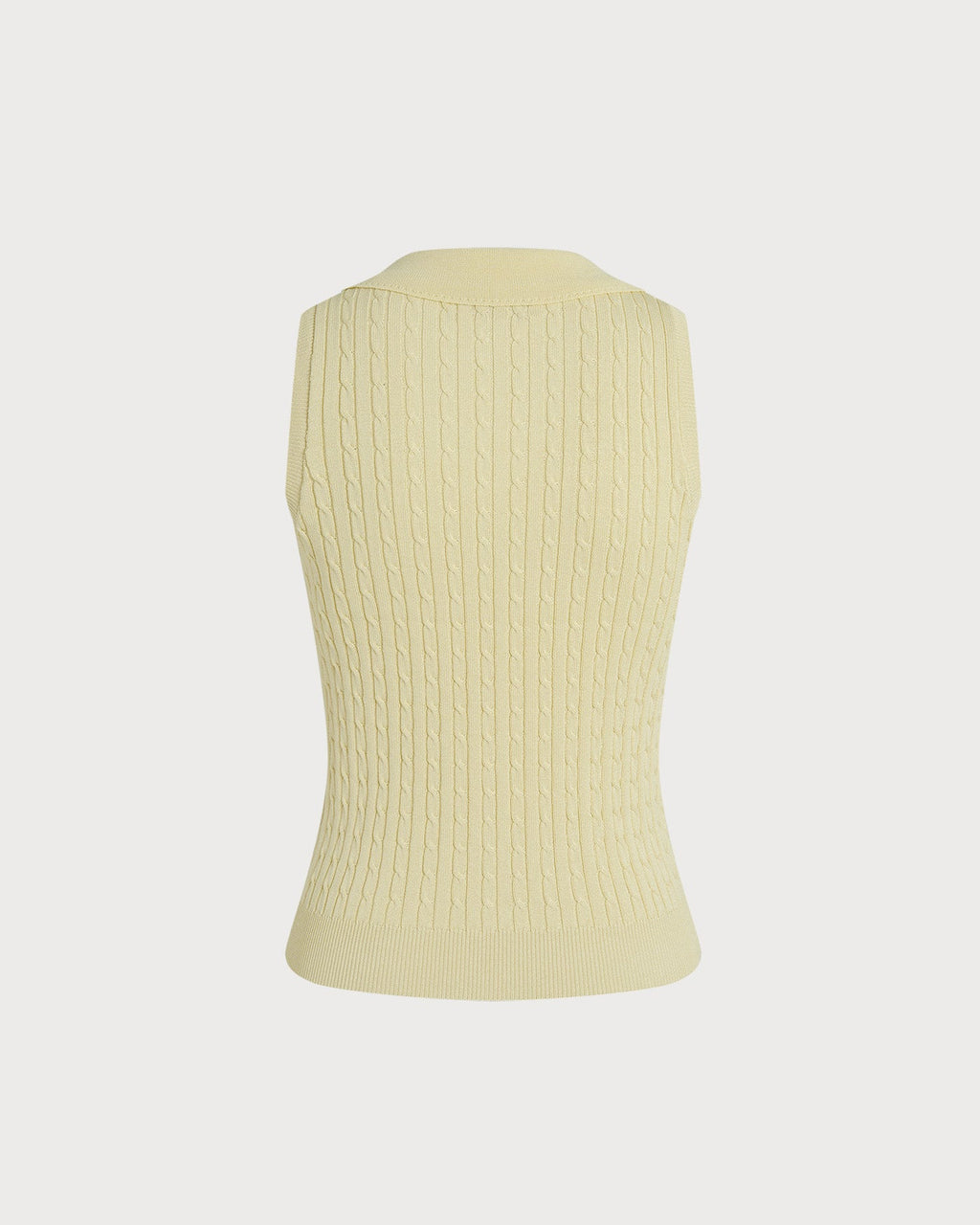 Textured Yellow V-Neck Button-Up Cardigan
