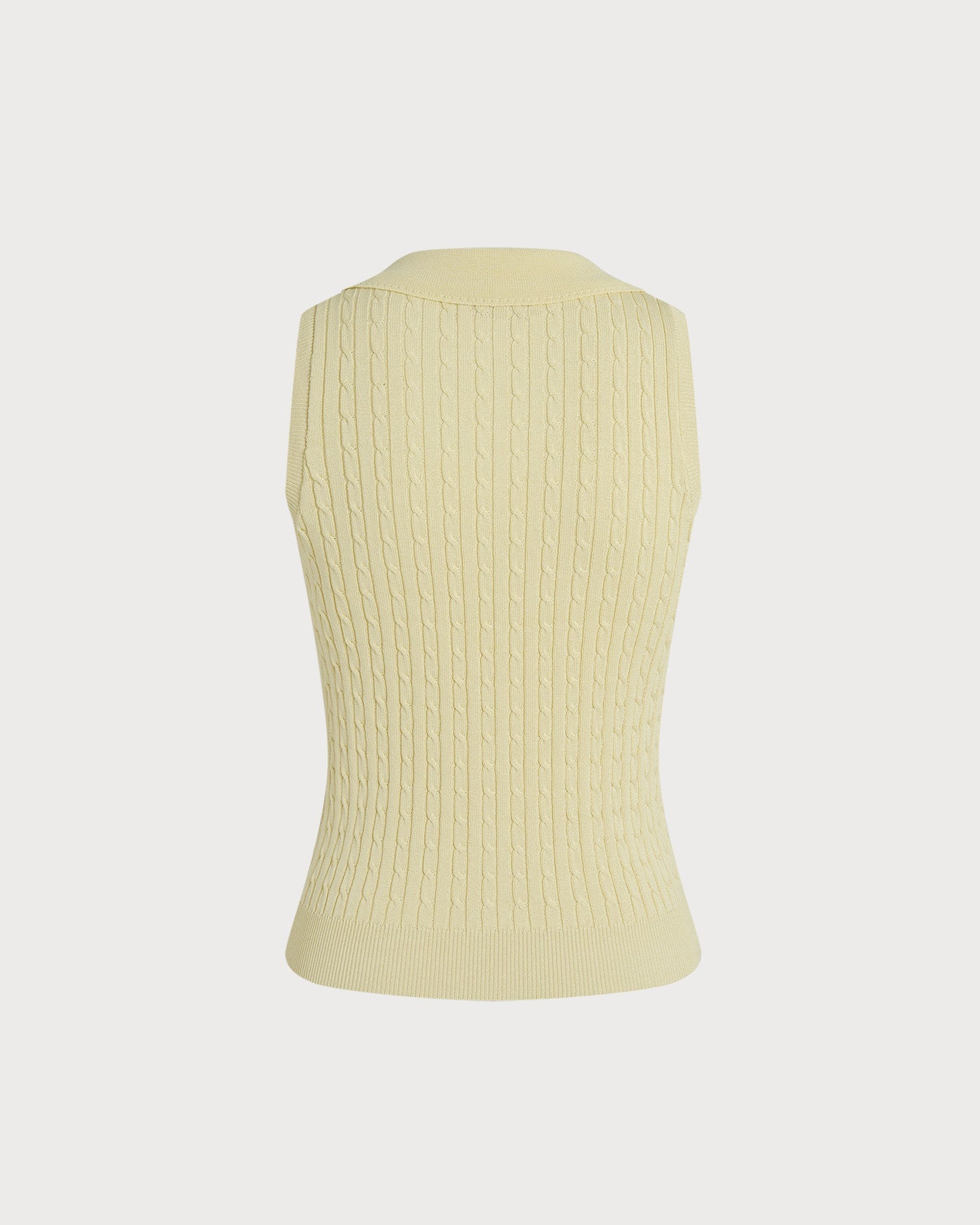 Textured Yellow V-Neck Button-Up Cardigan