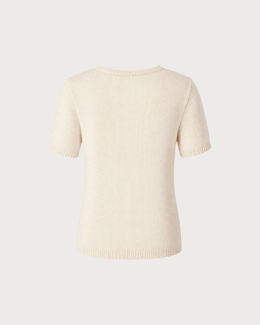Floral Embroidered V-Neck Sweater in Apricot