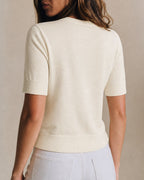 Apricot V-Neck Button-Up Knit Cardigan