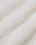 Textured White Round Neck T-Shirt
