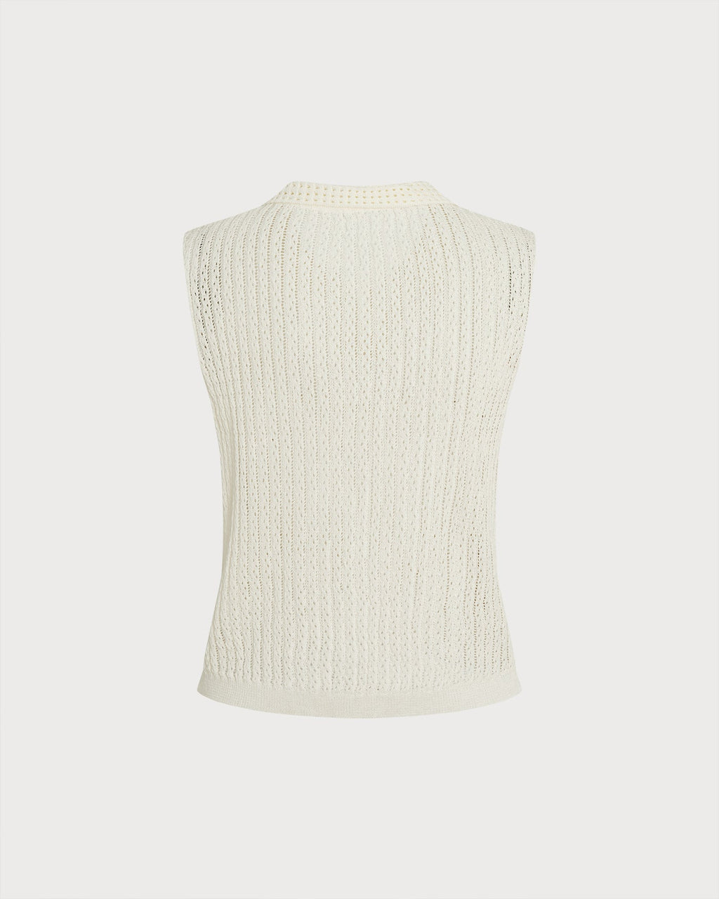 Textured Apricot Tank with Collar Cut-Out