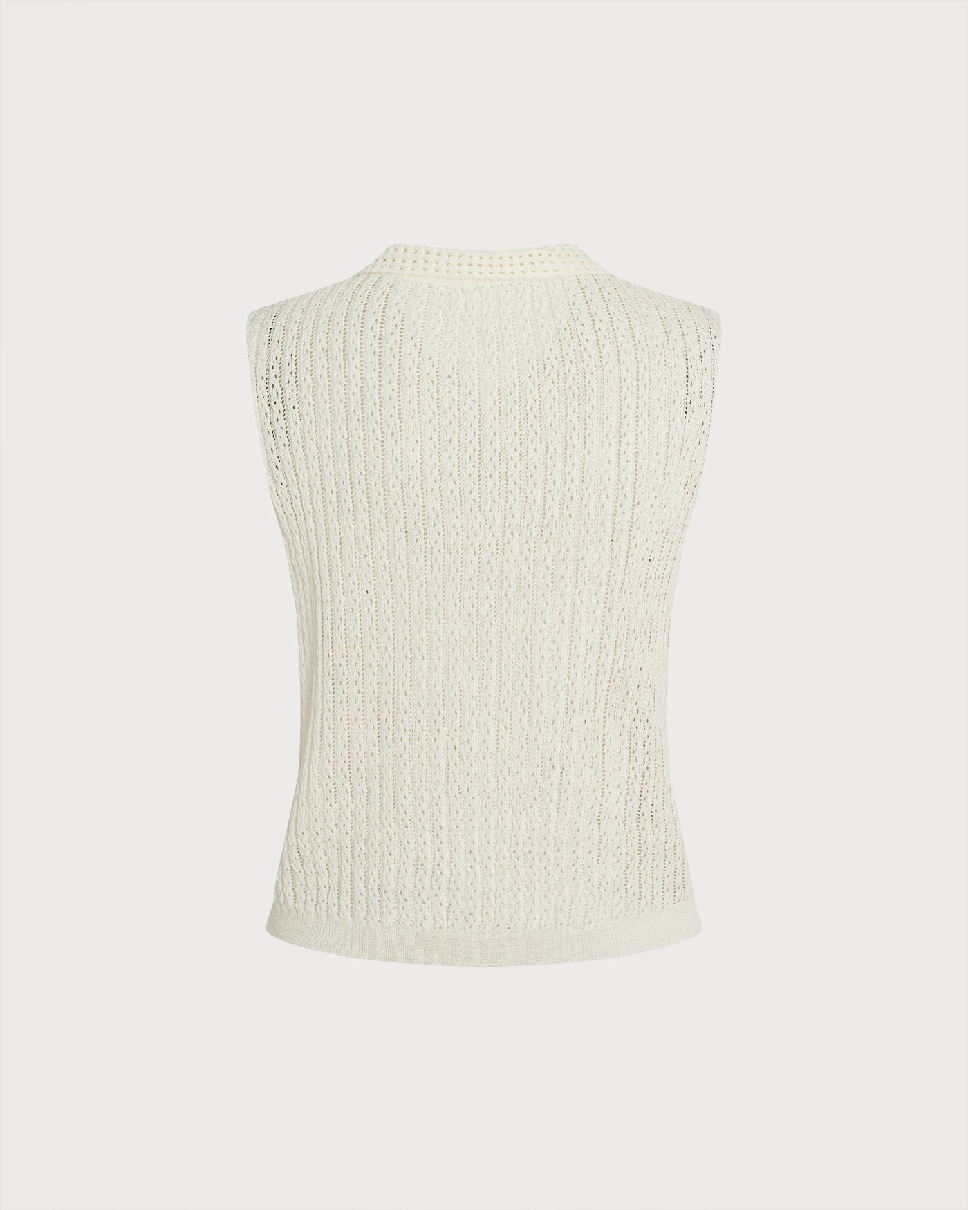 Textured Apricot Tank with Collar Cut-Out