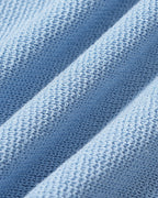 Textured Knit Tank Top in Blue with V-Neck