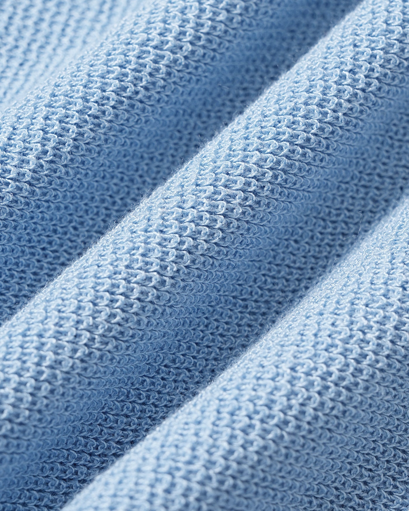 Textured Knit Tank Top in Blue with V-Neck