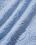 Blue Jacquard Cut-Out Bikini Set