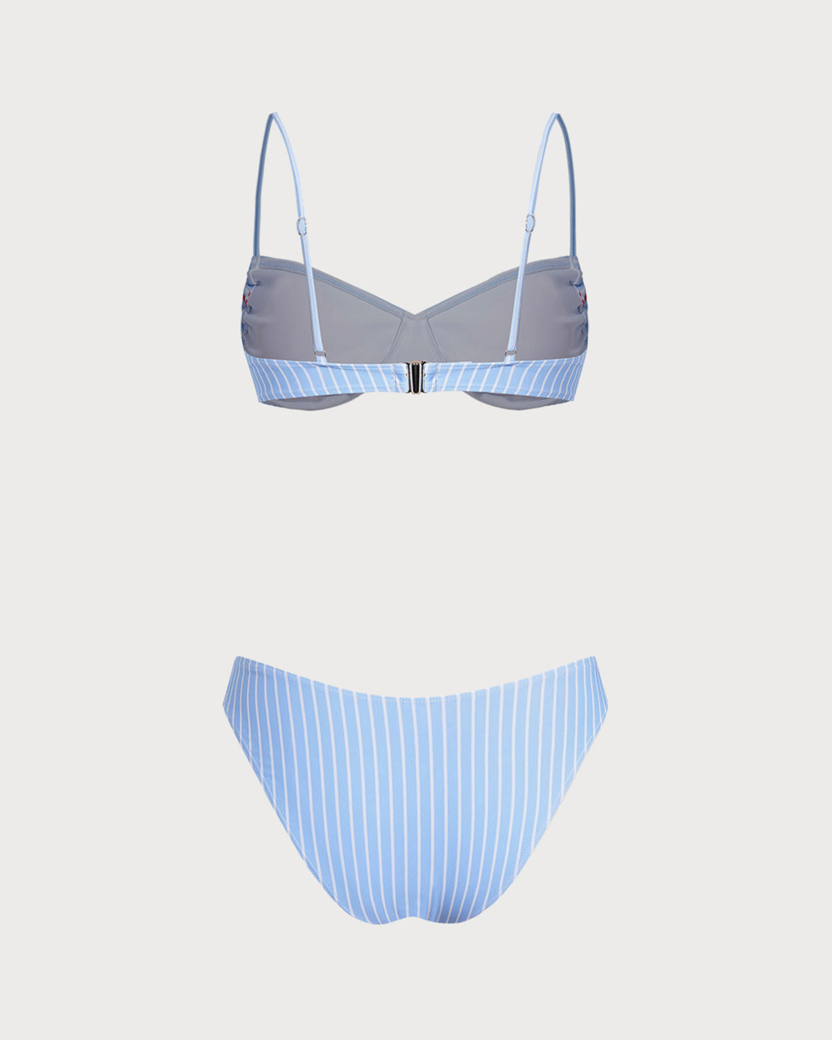Blue Striped Underwire Bikini Set