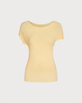 Textured Asymmetrical Sweater in Vibrant Yellow