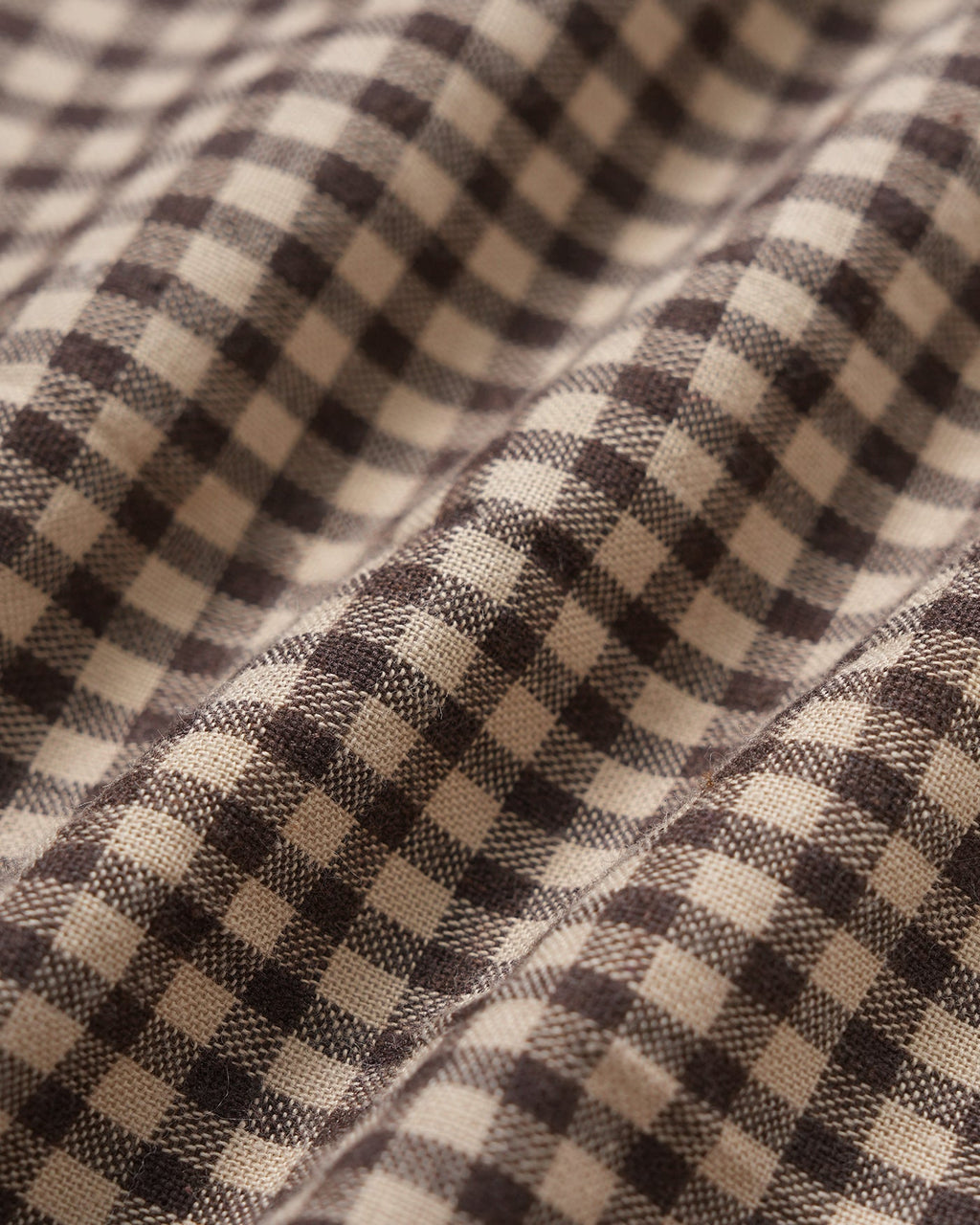 Plaid Mini Dress with Pleated Design in Brown